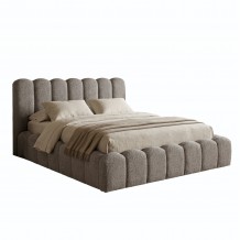 ΚΡΕΒΑΤΙ ΔΙΠΛΟ MARIUS HM759 01 ΓΚΡΙ CHENILLE ΥΦΑΣΜΑ-- ΓΙΑ ΣΤΡΩΜΑ 160x200εκ c548846