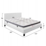 ΚΡΕΒΑΤΙ ΜΕ ΣΤΡΩΜΑ BECCA HM10803 01 ΛΕΥΚΟ PU--ΓΙΑ 150x200εκ c548912