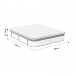 Κρεβάτι με στρώμα Nevil-Utopia pakoworld ύφασμα ανθρακί 150x200εκ c549690