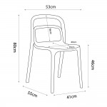 SMITH ΚΑΡΕΚΛΑ ΛΕΥΚΟ 53x41x80cm c549715