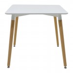 Τραπεζαρία με Καρέκλες Julita λευκό και Τραπέζι Natali λευκό 80x80x76εκ Σετ 5τεμ c549797