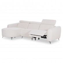 ΚΑΝΑΠΕΣ ΑΡΙΣΤΕΡΗ ΓΩΝΙΑ 3Θ ΜΕ RECLINE VALENTE HM3317 02L ΜΠΕΖ ΥΦΑΣΜΑ 275x160x104Yεκ c549813