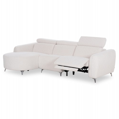 ΚΑΝΑΠΕΣ ΑΡΙΣΤΕΡΗ ΓΩΝΙΑ 3Θ ΜΕ RECLINE VALENTE HM3317 02L ΜΠΕΖ ΥΦΑΣΜΑ 275x160x104Yεκ c549813
