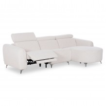 ΚΑΝΑΠΕΣ ΔΕΞΙΑ ΓΩΝΙΑ 3Θ ΜΕ RECLINE VALENTE HM3317 02R ΜΠΕΖ ΥΦΑΣΜΑ 275x160x104Yεκ c550189