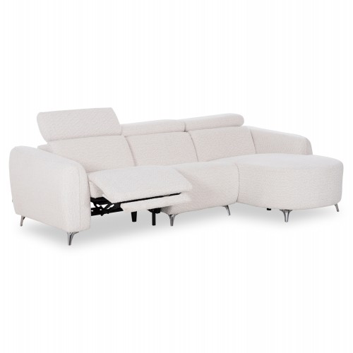 ΚΑΝΑΠΕΣ ΔΕΞΙΑ ΓΩΝΙΑ 3Θ ΜΕ RECLINE VALENTE HM3317 02R ΜΠΕΖ ΥΦΑΣΜΑ 275x160x104Yεκ c550189