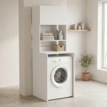 Έπιπλο πλυντηρίου Chaxe pakoworld λευκό 65x60x183 6εκ c550435