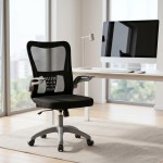 Καρέκλα γραφείου εργασίας Annalise pakoworld μαύρο mesh 57x53x100εκ c550438