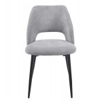 ΚΑΡΕΚΛΑ ΤΡΑΠΕΖΑΡΙΑΣ LAMETT HM18447 01 ΓΚΡΙ ΥΦΑΣΜΑ-ΜΕΤΑΛ ΜΑΥΡΑ ΠΟΔΙΑ 51x58x82Υεκ SET 4τμχ c550517