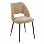 ΚΑΡΕΚΛΑ ΤΡΑΠΕΖΑΡΙΑΣ LAMETT HM18447 03 TAUPE ΥΦΑΣΜΑ-ΜΕΤΑΛ ΜΑΥΡΑ ΠΟΔΙΑ 51x58x82Υεκ SET 4τμχ c550518