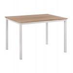 ΤΡΑΠΕΖΙ ΤΡΑΠΕΖΑΡΙΑΣ GOOSE HM9532 02 MDF SONAMA-ΛΕΥΚΟ ΜΕΤΑΛΛΟ 120X80Χ75Yεκ c550643