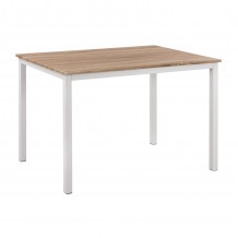 ΤΡΑΠΕΖΙ ΤΡΑΠΕΖΑΡΙΑΣ GOOSE HM9532 02 MDF SONAMA-ΛΕΥΚΟ ΜΕΤΑΛΛΟ 120X80Χ75Yεκ c550643