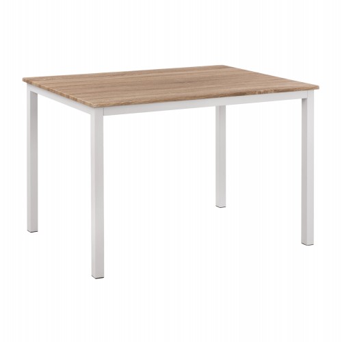 ΤΡΑΠΕΖΙ ΤΡΑΠΕΖΑΡΙΑΣ GOOSE HM9532 02 MDF SONAMA-ΛΕΥΚΟ ΜΕΤΑΛΛΟ 120X80Χ75Yεκ c550643