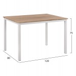 ΤΡΑΠΕΖΙ ΤΡΑΠΕΖΑΡΙΑΣ GOOSE HM9532 02 MDF SONAMA-ΛΕΥΚΟ ΜΕΤΑΛΛΟ 120X80Χ75Yεκ c550643