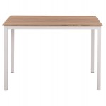 ΤΡΑΠΕΖΙ ΤΡΑΠΕΖΑΡΙΑΣ GOOSE HM9532 02 MDF SONAMA-ΛΕΥΚΟ ΜΕΤΑΛΛΟ 120X80Χ75Yεκ c550643