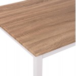 ΤΡΑΠΕΖΙ ΤΡΑΠΕΖΑΡΙΑΣ GOOSE HM9532 02 MDF SONAMA-ΛΕΥΚΟ ΜΕΤΑΛΛΟ 120X80Χ75Yεκ c550643