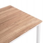 ΤΡΑΠΕΖΙ ΤΡΑΠΕΖΑΡΙΑΣ GOOSE HM9532 02 MDF SONAMA-ΛΕΥΚΟ ΜΕΤΑΛΛΟ 120X80Χ75Yεκ c550643