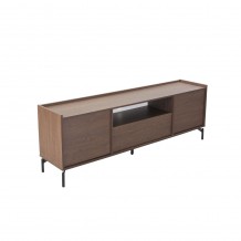 TOBAC TV STAND 2ΠΟΡΤΕΣ 1ΣΥΡΤΑΡΙ ΚΑΡΥΔΙ ΣΚΟΥΡΟ 180x39x62cm c550653