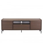 TOBAC TV STAND 2ΠΟΡΤΕΣ 1ΣΥΡΤΑΡΙ ΚΑΡΥΔΙ ΣΚΟΥΡΟ 180x39x62cm c550653