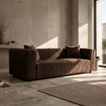 PLISSE ΚΑΝΑΠΕΣ 3ΘΕΣΙΟΣ ΚΑΦΕ 228x97x70cm c550657