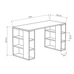 Γραφείο Colmar χρώμα λευκό 140x60x75εκ c55072