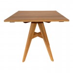 Τραπέζι Cadrada pakoworld teak ξύλο σε φυσική απόχρωση 80x80x76εκ c550819