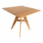 Τραπέζι Cadrada pakoworld teak ξύλο σε φυσική απόχρωση 80x80x76εκ c550819