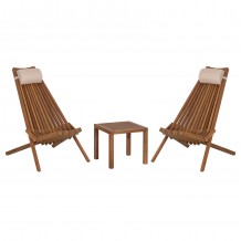 LOUNGE ΣΕΤ ΕΞ ΧΩΡΟΥ 3ΤΜΧ SHIGAN HM10993 ΞΥΛΟ ΑΚΑΚΙΑΣ--ΜΑΞΙΛΑΡI ΚΕΦΑΛΗΣ ΣΕ ΜΠΕΖ c551220