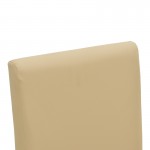 Καρέκλα Zeben pakoworld εκρού PU με πόδι μαύρο rubberwood 43 5x55 5x93 5εκ SET 2τμχ c551305