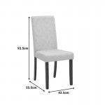 Καρέκλα Zeben pakoworld εκρού PU με πόδι μαύρο rubberwood 43 5x55 5x93 5εκ SET 2τμχ c551305