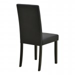Καρέκλα Zeben pakoworld μαύρο PU με πόδι μαύρο rubberwood 43 5x55 5x93 5εκ SET 2τμχ c551306