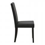 Καρέκλα Zeben pakoworld μαύρο PU με πόδι μαύρο rubberwood 43 5x55 5x93 5εκ SET 2τμχ c551306