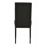 Καρέκλα Zeben pakoworld μαύρο PU με πόδι μαύρο rubberwood 43 5x55 5x93 5εκ SET 2τμχ c551306