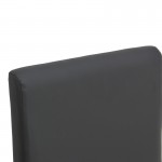 Καρέκλα Zeben pakoworld μαύρο PU με πόδι μαύρο rubberwood 43 5x55 5x93 5εκ SET 2τμχ c551306