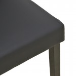 Καρέκλα Zeben pakoworld μαύρο PU με πόδι μαύρο rubberwood 43 5x55 5x93 5εκ SET 2τμχ c551306