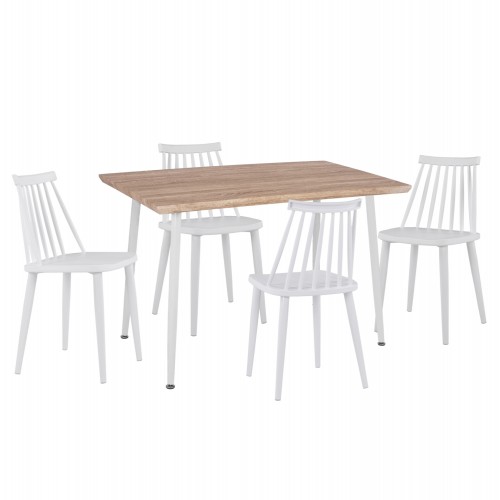 ΣΕΤ ΤΡΑΠΕΖΑΡΙΑΣ ΕΣ ΧΩΡΟΥ 5ΤΜΧ PALOMA HM11389 ΛΕΥΚΟ-SONAMA MDF TOP c551311