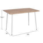 ΣΕΤ ΤΡΑΠΕΖΑΡΙΑΣ ΕΣ ΧΩΡΟΥ 5ΤΜΧ PALOMA HM11389 ΛΕΥΚΟ-SONAMA MDF TOP c551311