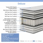 Στρώμα Deluxe pakoworld pocket spring διπλής όψης 32cm 120x200εκ c551745