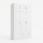 Ντουλάπα τρίφυλλη με πατάρι Alvia pakoworld λευκό 150x51x240εκ c551838