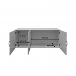 Ντουλάπα τρίφυλλη με πατάρι Alvia pakoworld λευκό 150x51x240εκ c551838