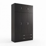 Ντουλάπα τρίφυλλη με πατάρι Alvia pakoworld wenge 150x51x240εκ c551840