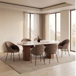 ΣΕΤ ΤΡΑΠΕΖΑΡΙΑΣ 7ΤΜΧ DRENNY HM11395 03 ΚΕΡΑΜΙΚΟ TOP PANDORA--ΚΑΡΕΚΛΕΣ ΥΦΑΣΜΑ TAUPE c551849