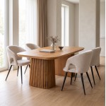 ΣΕΤ ΤΡΑΠΕΖΑΡΙΑΣ 5ΤΜΧ ΕΠΕΚΤΕΙΝΟΜΕΝΟ CORNEL HM12105 02 MDF--ΥΦΑΣΜΑ ΜΠΕΖ c551951