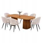 ΣΕΤ ΤΡΑΠΕΖΑΡΙΑΣ 7ΤΜΧ ΕΠΕΚΤΕΙΝΟΜΕΝΟ CORNEL HM12107 02 MDF--ΥΦΑΣΜΑ ΜΠΕΖ c551953