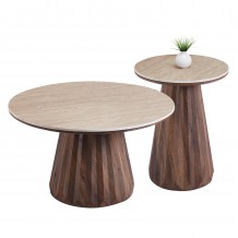 ΤΡΑΠΕΖΙΑ ΣΑΛΟΝΙΟΥ 2ΤΜΧ WALDEN HM12108 ΚΕΡΑΜΙΚΑ TOP--MDF ΒΑΣΕΙΣ Φ80 Φ46εκ c551954