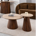 ΤΡΑΠΕΖΙΑ ΣΑΛΟΝΙΟΥ 2ΤΜΧ WALDEN HM12108 ΚΕΡΑΜΙΚΑ TOP--MDF ΒΑΣΕΙΣ Φ80 Φ46εκ c551954