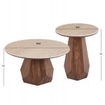 ΤΡΑΠΕΖΙΑ ΣΑΛΟΝΙΟΥ 2ΤΜΧ VENERA HM12109 ΚΕΡΑΜΙΚΑ TOP--MDF ΒΑΣΕΙΣ Φ80 Φ45εκ c551955
