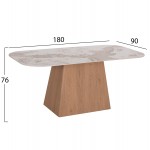ΤΡΑΠΕΖΙ ΤΡΑΠΕΖΑΡΙΑΣ NORDU HM18414 MDF ΒΑΣΗ ΣΕ ΦΥΣΙΚΟ--ΚΕΡΑΜΙΚΟ TOP 180x90x76Υεκ c552038
