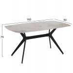 ΤΡΑΠΕΖΙ ΤΡΑΠΕΖΑΡΙΑΣ AIKA HM18421 ΚΕΡΑΜΙΚΟ TOP ΣΕ ΛΕΥΚΟ ΧΡΥΣΟ ΜΑΡΜΑΡΟ 160x90x79Υεκ c552044