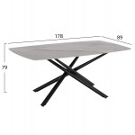 ΤΡΑΠΕΖΙ ΤΡΑΠΕΖΑΡΙΑΣ ISKA HM18423 ΚΕΡΑΜΙΚΟ TOP ΣΕ ΛΕΥΚΟ ΚΑΦΕ ΜΑΡΜΑΡΟ 178x89x79Υεκ c552048