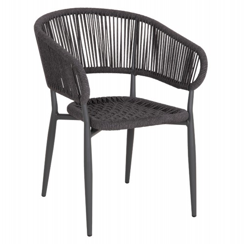 ΠΟΛΥΘΡΟΝΑ ΑΛΟΥΜΙΝΙΟΥ EULO HM5783 21 ΓΚΡΙ-ΤWISTED RATTAN ΓΚΡΙ 57x63x77Υεκ c552273